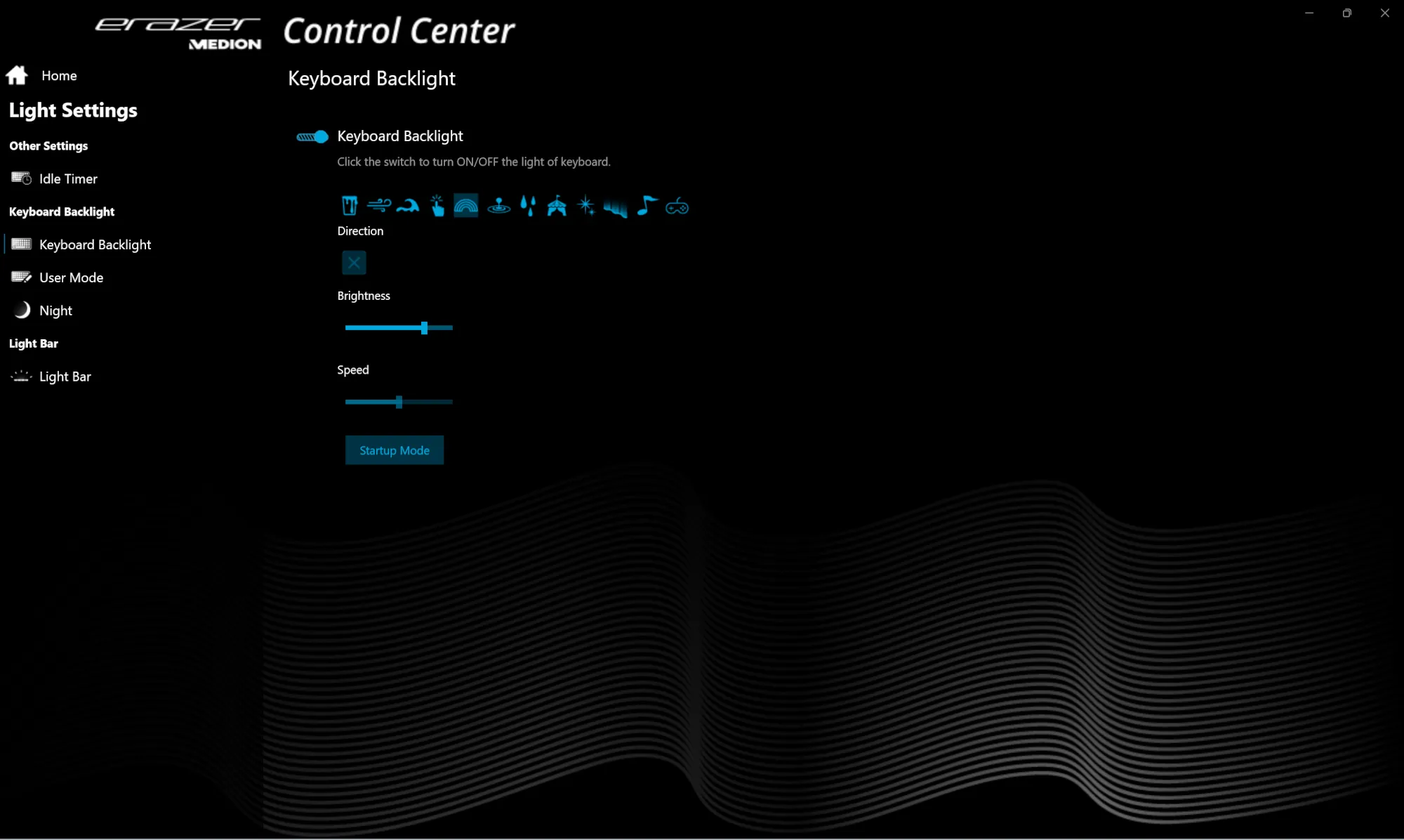 Medion Erazer Control Center Retroeclairage