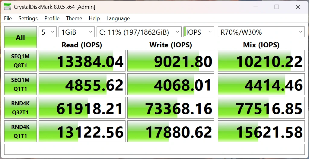Pcspecialist Recoil 16 Pcie5 Disk Iops