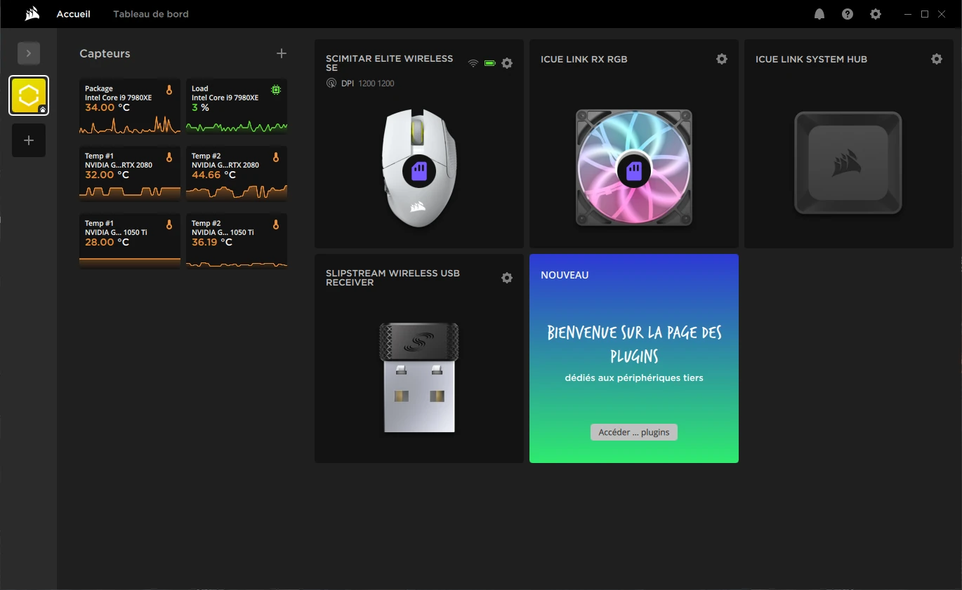 Corsair Scimitar Se Elite Wireless Icue Accueil