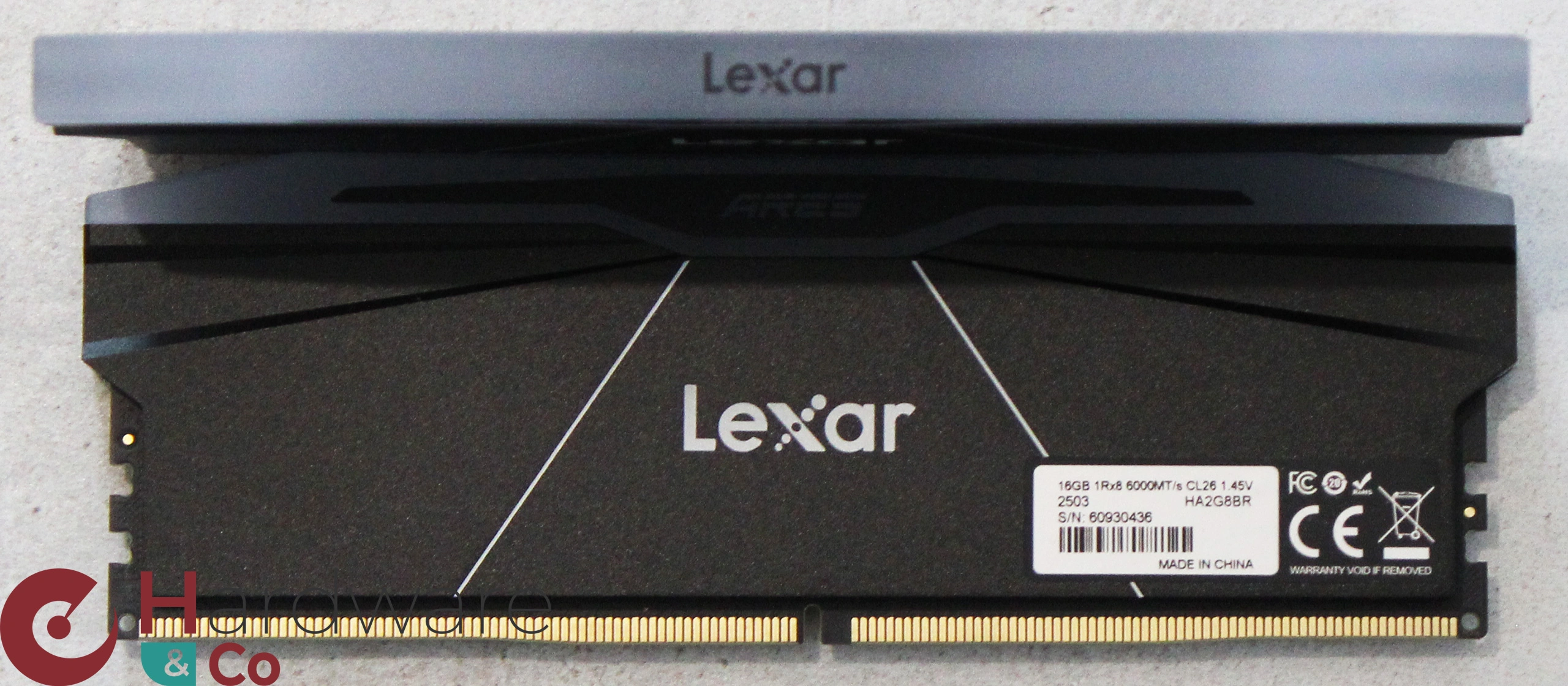 Lexar Ares Rgb V2 Ddr5 6000 C26 Vue Dessus