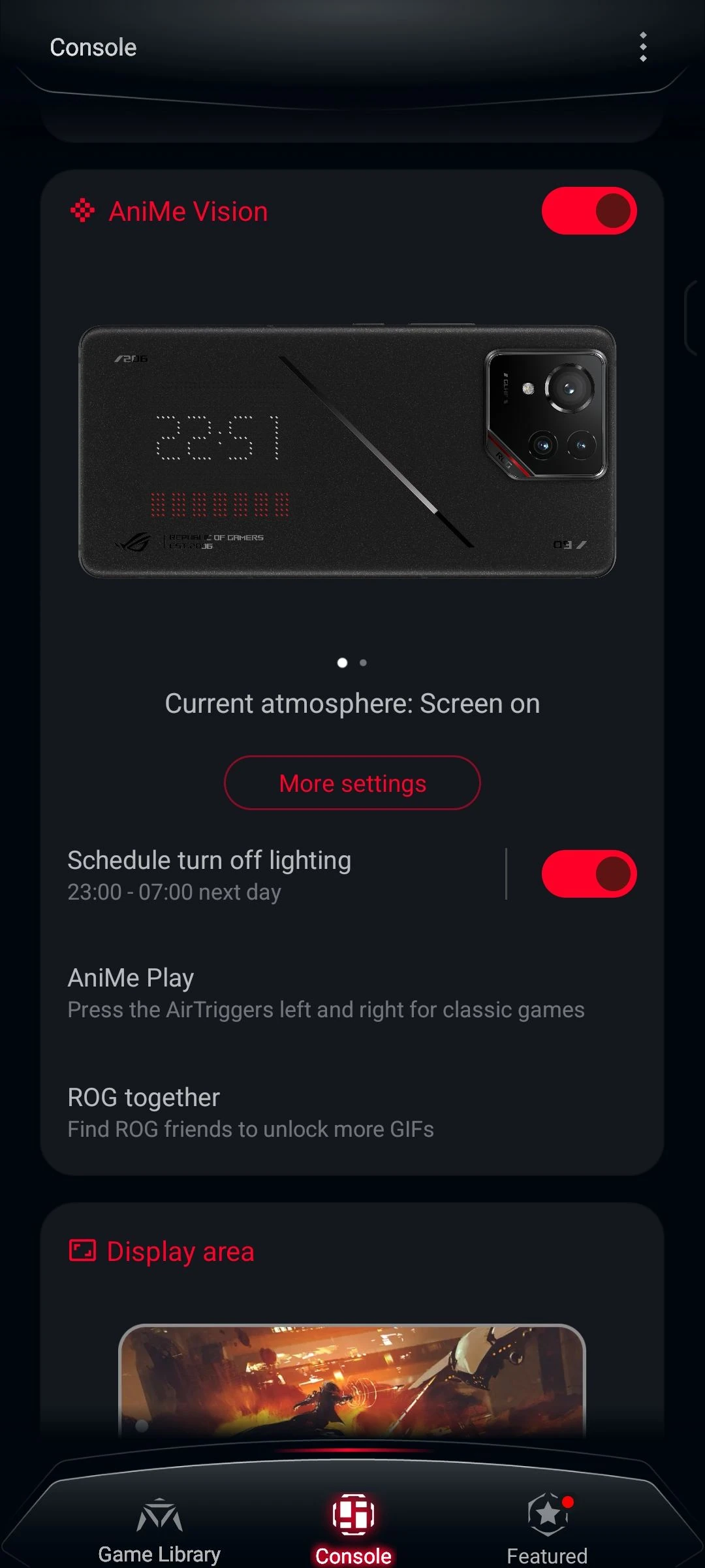 Asus Rog Phone 9 Pro Armoury Crate Settings