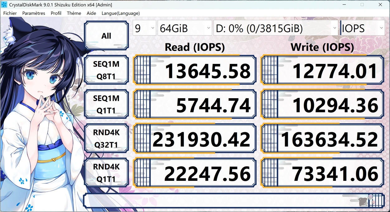 Biwin Black Opal X570 Pro 10 Crystaldiskmark Iops