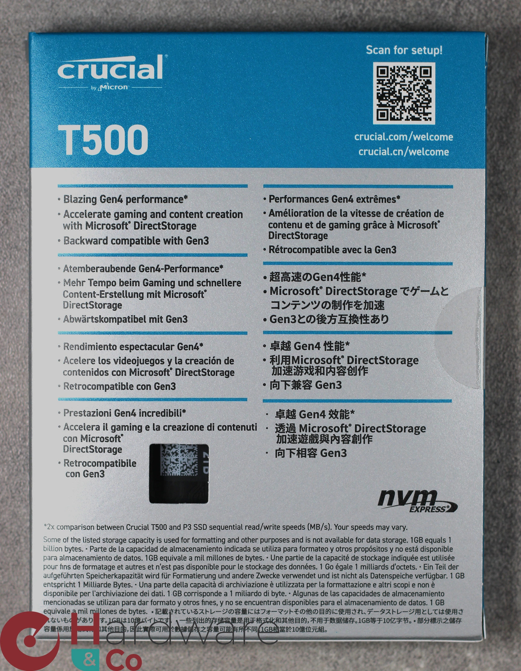 Crucial T500 Box Verso