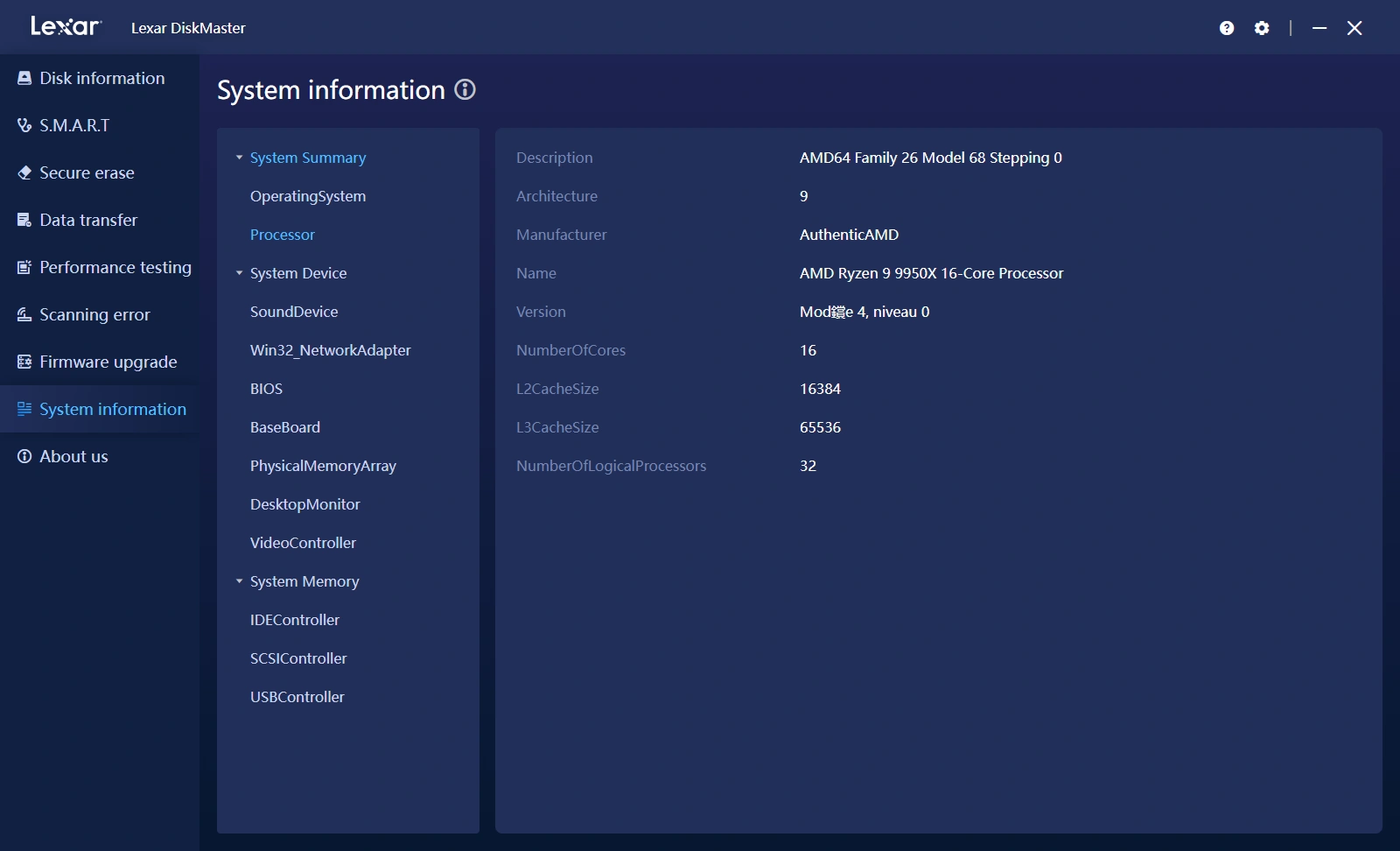 System information