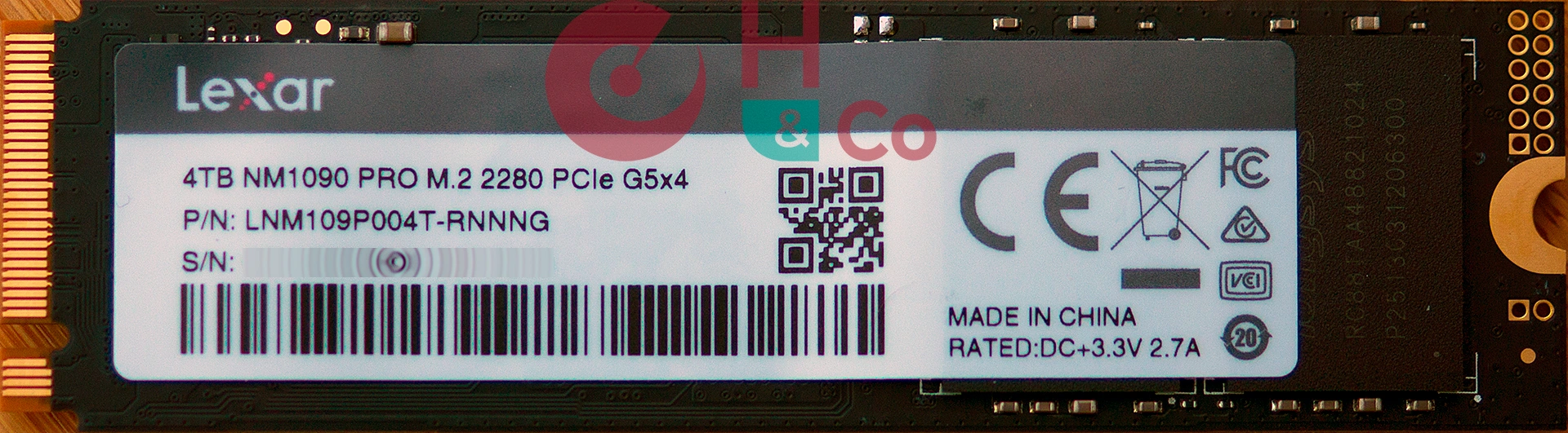 Lexar NM1090 Pro : face arrière version 4 To