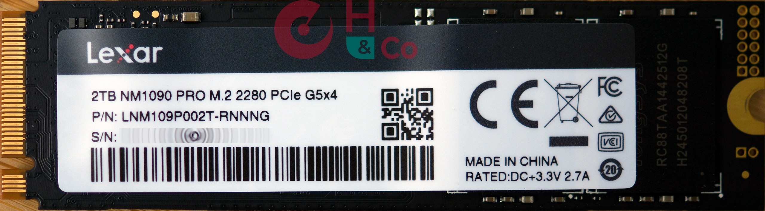Lexar NM1090 Pro : face arrière version 2 To