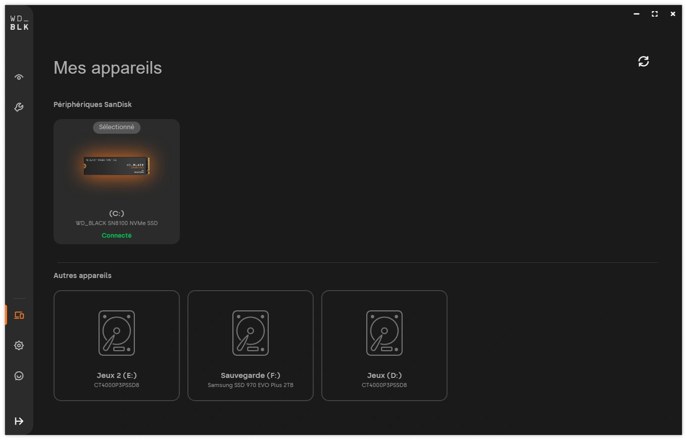 Dashboard : mes appareils