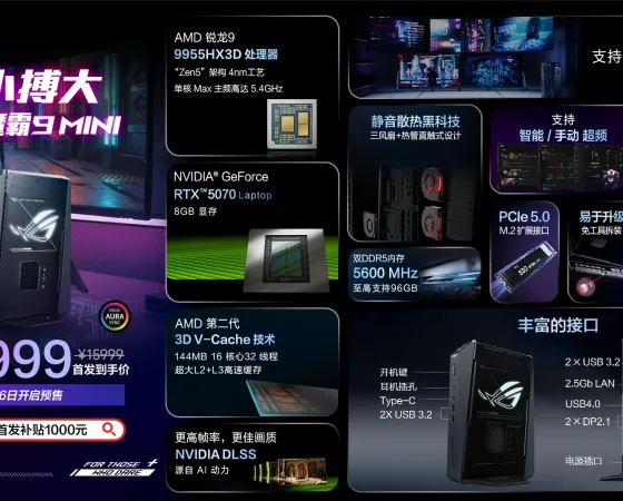 Asus Rog Nuc9 Mini Ryzen 9 9955hx3d Slide Thumb